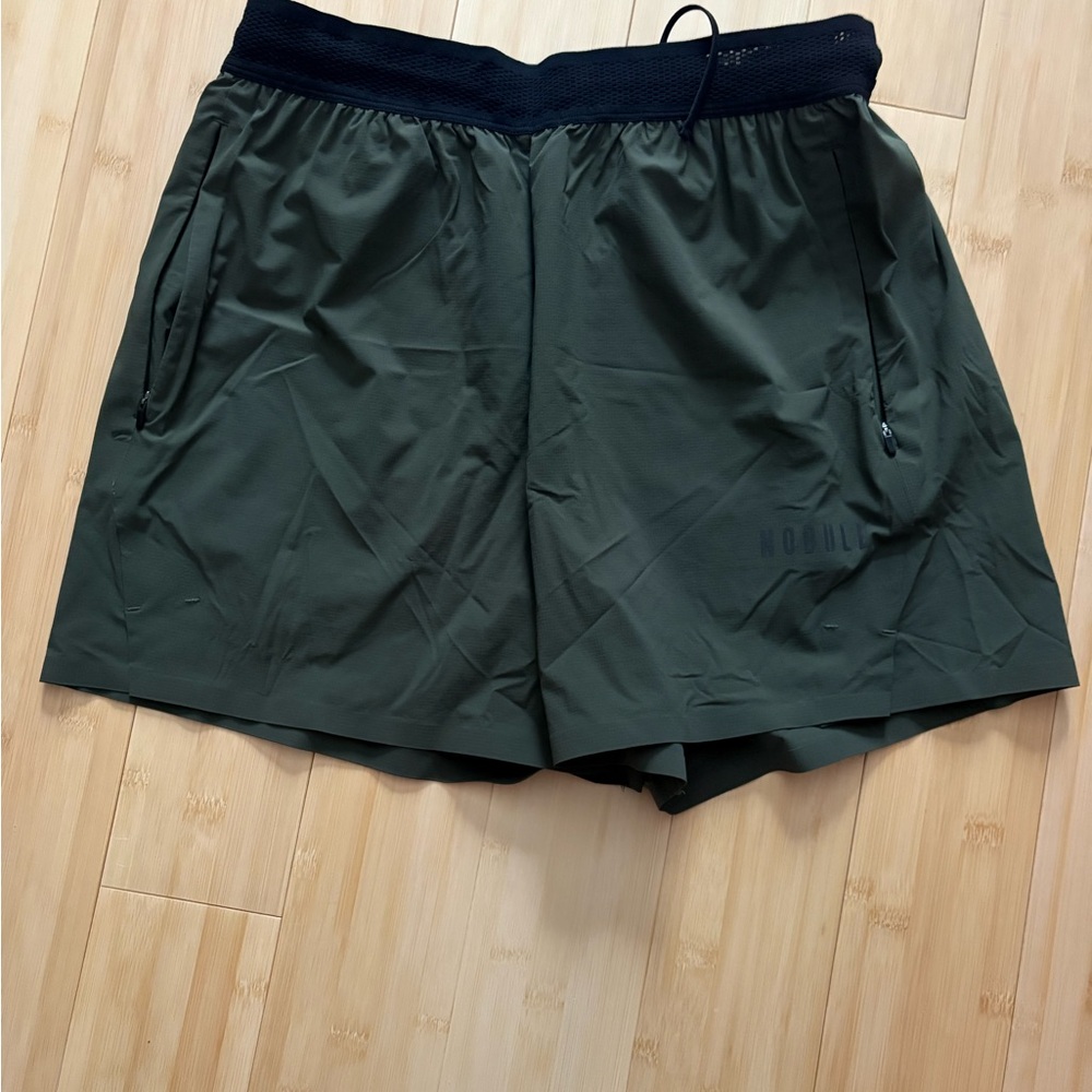 NOBULL Dark Olive Green Training Shorts